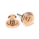 Polished Bronze Art Deco Bathroom Thumbturn Set