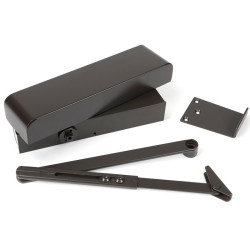 Aged Bronze Heavy Duty Door Closer and Cover