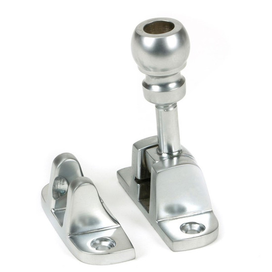 Mushroom Brighton Fastener - Satin Chrome