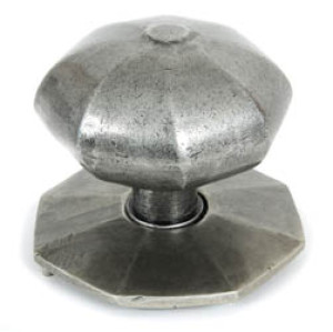 Blacksmith Pewter Patina Octagonal Centre Door Knob - Internal