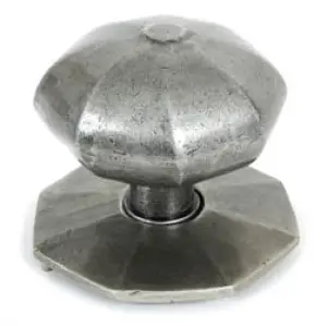 Blacksmith Pewter Patina Octagonal Centre Door Knob - Internal