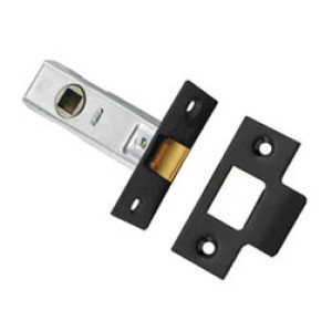 Tubular Mortice Latch - Black End Plates
