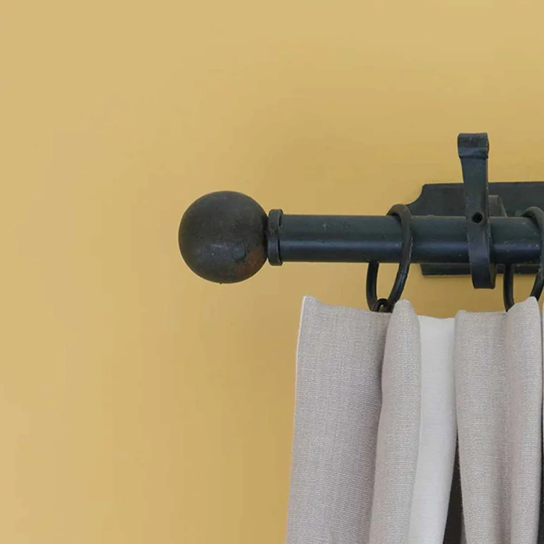 Beeswax curtain pole