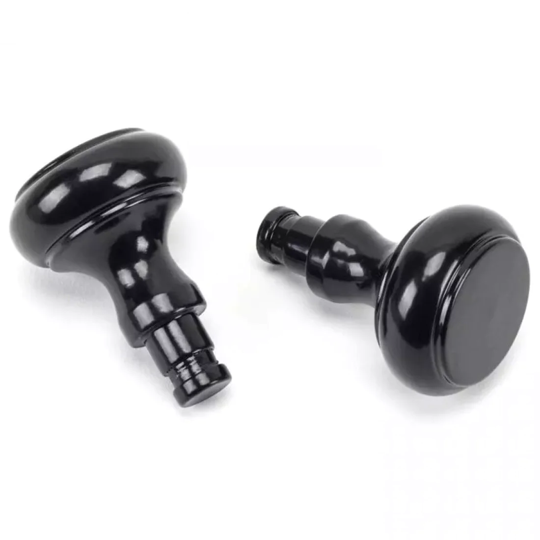 Black curtain pole