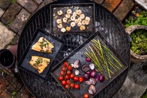 Outdoor stew cooking in Kadai bowl