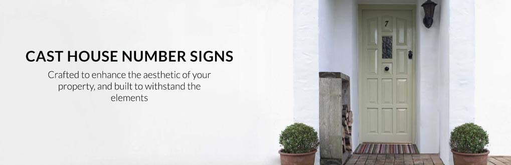 signs and cast house signs  | cast house number signs 