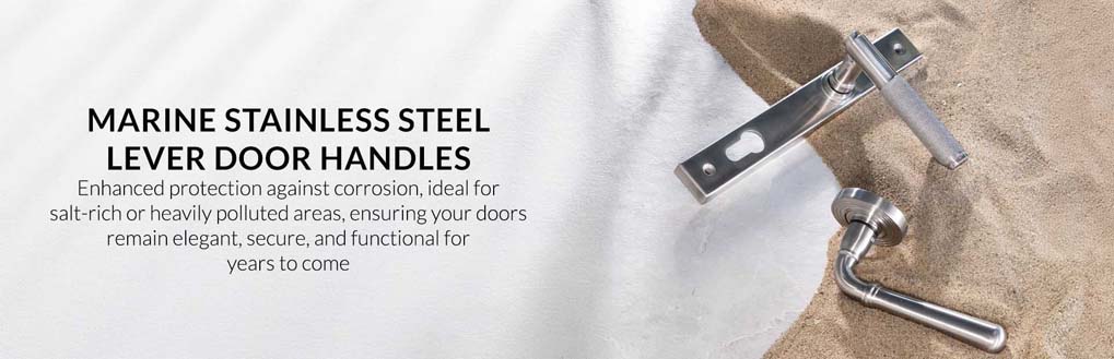 search by finishes  | marine stainless steel finishes  | marine stainless steel lever door handles 