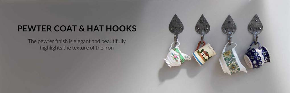 coat hooks  | pewter coat hooks 