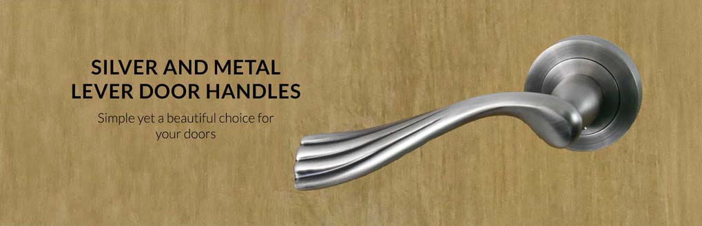 door furniture  | lever door handles  | silver and metal lever door handles 