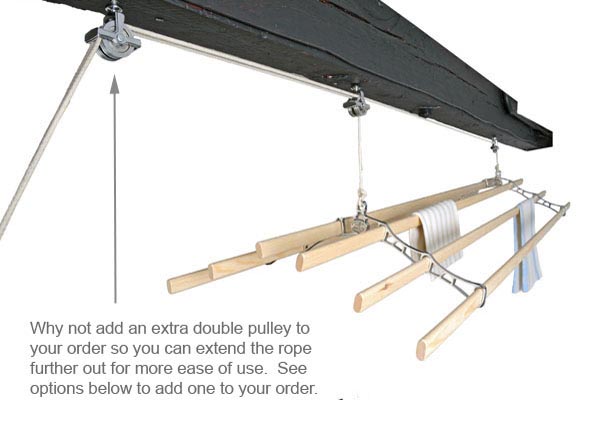 6 lath Victorian Pulley clothes airer