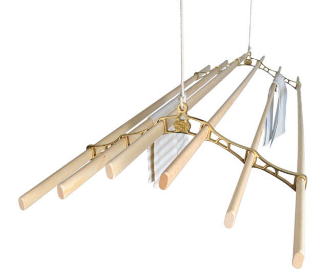 4 Lath brass Victorian Pulley Clothes airer