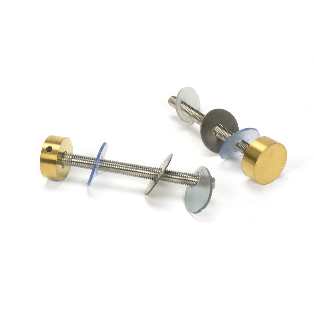 Aged Brass 100mm Bolt Fixings for T Bar - Offset