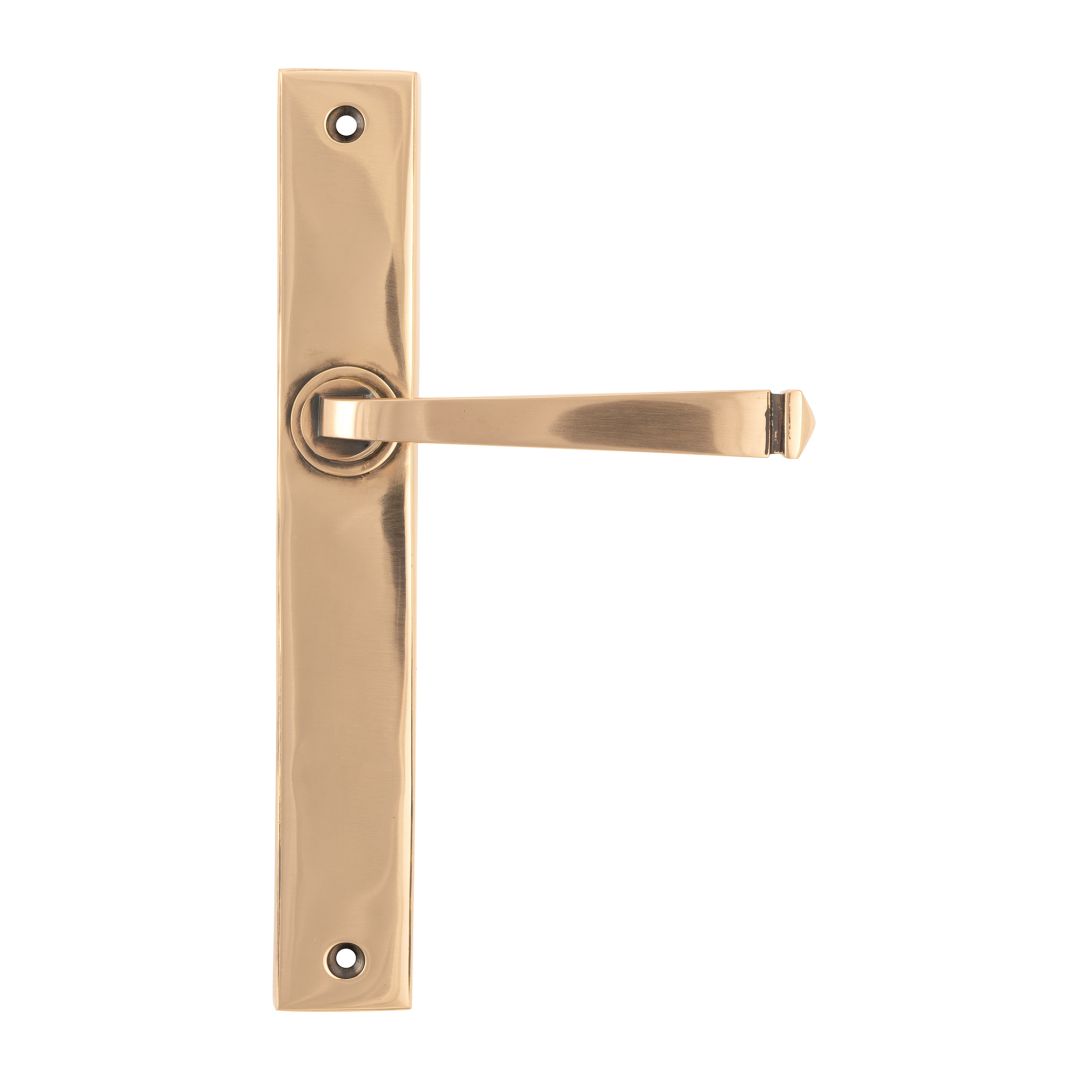 Bronze Avon Slimline Sprung Lever Latch Set - Polished