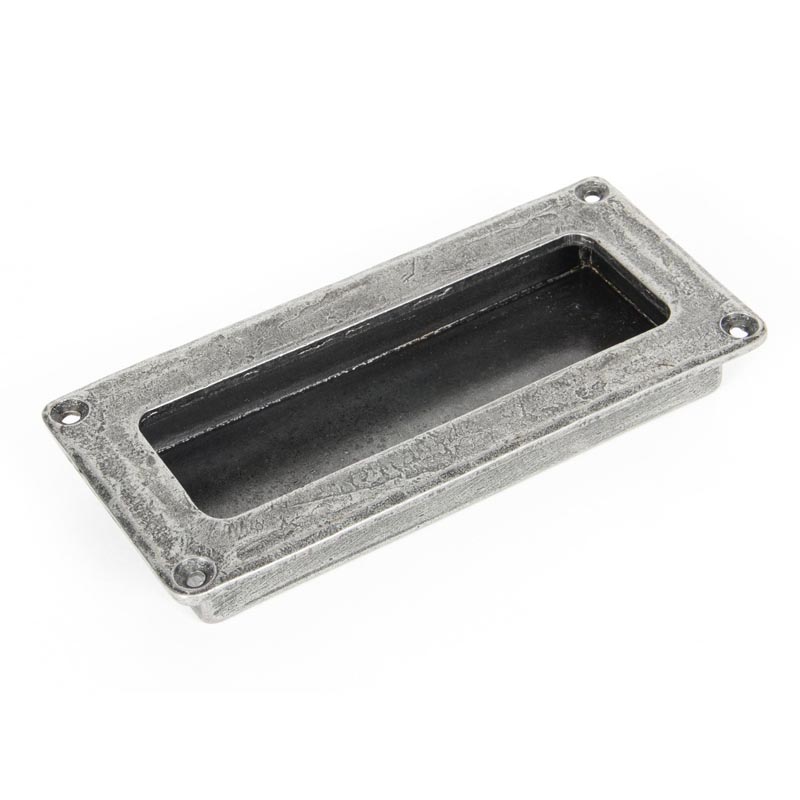 From The Anvil 83654 Pewter Flush Handle Drawer Pull - Image 2