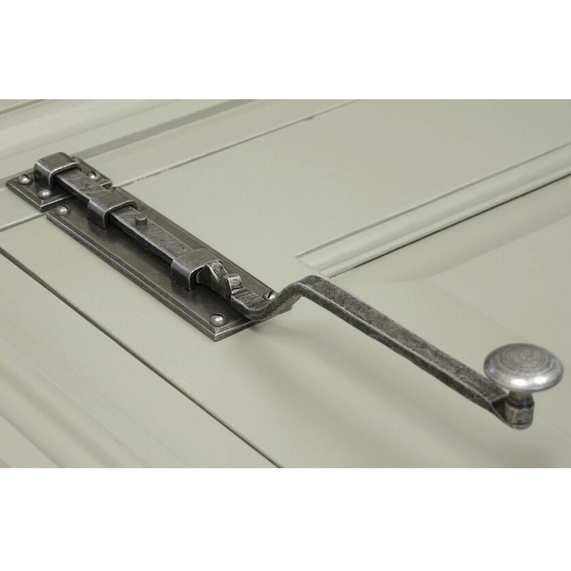 Blacksmith Pewter Patina French Door Bolt