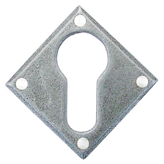 Blacksmith Pewter Patina Diamond Euro Escutcheon