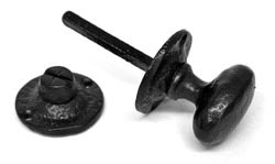 Kirkpatrick 5133 Black Bathroom Turn and Release Knob
