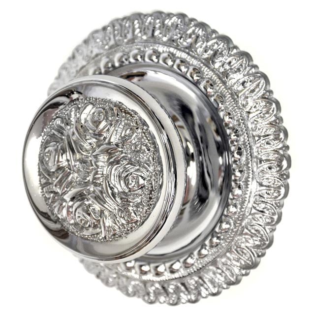 Chrome Rose Centre Door Knob