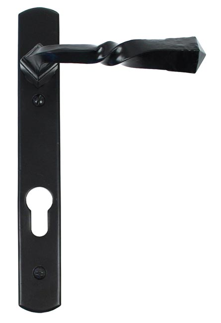 Black Traditional Smith Espagnolette Narrow Lever Door Handle