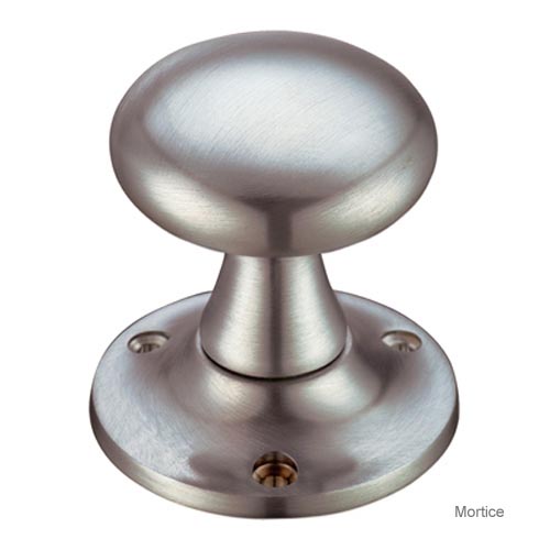 Kensington Mushroom Door Knobs - Satin Nickel