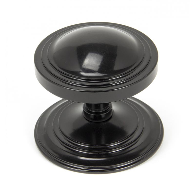 Black Traditional Smith Art Deco Centre Door Knob