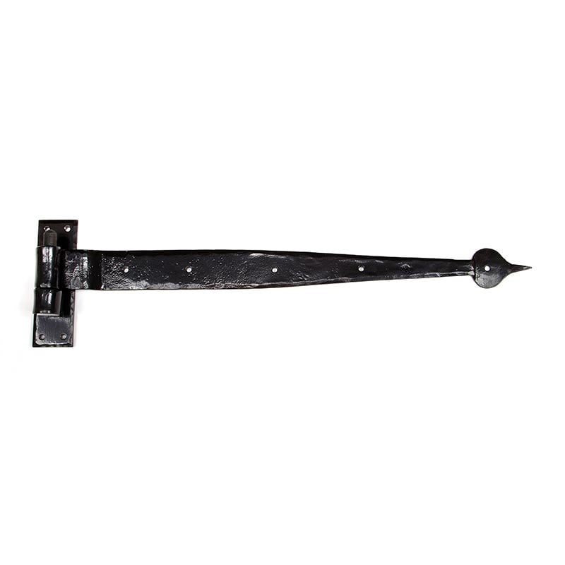 Traditional Blacksmith Arrow Head Door Hinges - Hook and Band Cranked