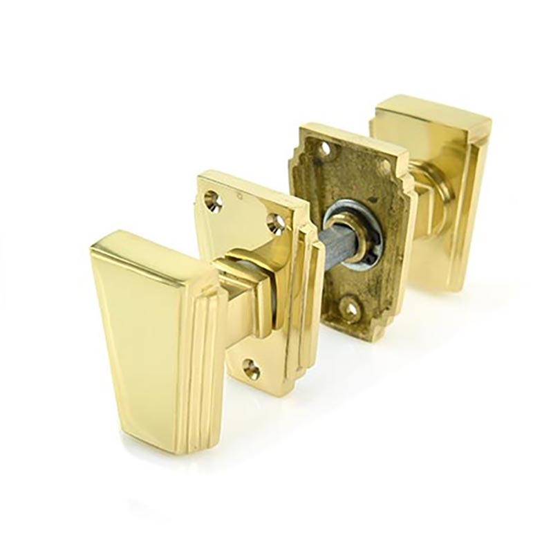 Brass Art Deco Door Knobs