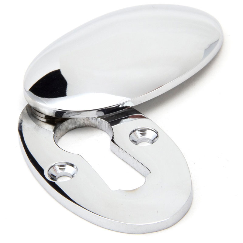 Polished Chrome Oval Escutcheon & Cover - Image 3