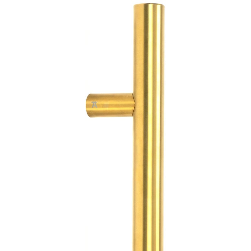 T Bar Handle with Bolt Fixings - Aged Brass