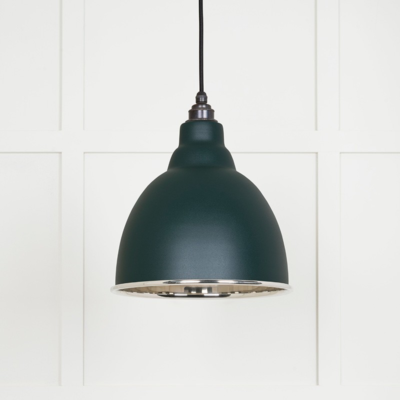 Green/Light Smooth Nickel Brindley Pendant In Dingle