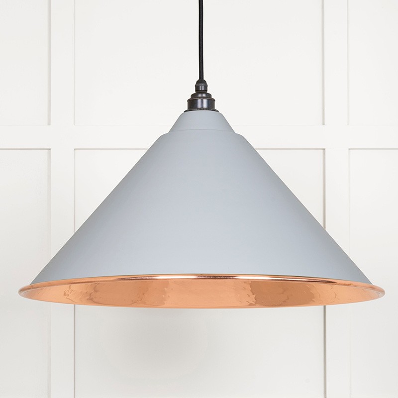 Hammered Copper Hockley Pendant in Birch