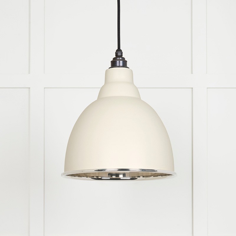 Light Smooth Nickel Brindley Pendant In Teasel