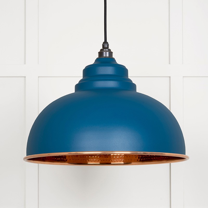 Hammered Copper Harborne Pendant in Upstream