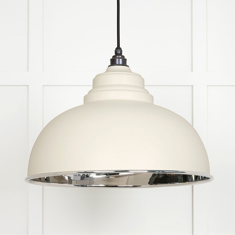 Light Smooth Nickel Harborne Pendant In Teasel