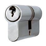 Double Euro Cylinder Lock - Satin Chrome