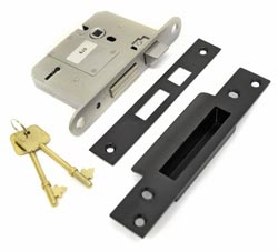 Kirkpatrick 7002 / 7003 British Made Black Heavy Duty 5 Lever Sash Lock