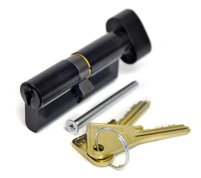 Kirkpatrick 6007 British Made Thumb Turn Euro Cylinder Lock - Black