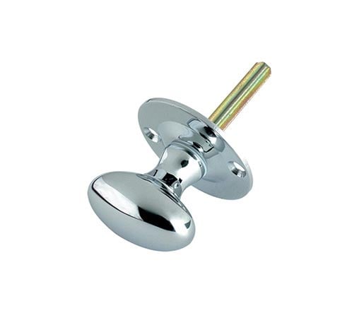Oval Rack Bolt Thumb Turn - Polished Chrome