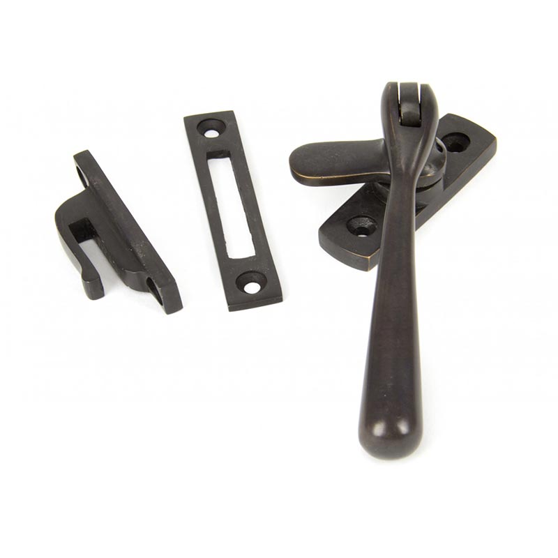 Bronze Locking Newbury Casement Fastener - Aged