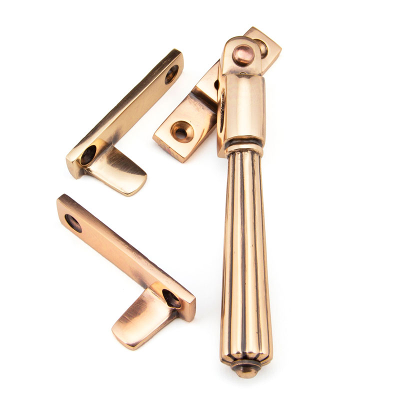 Locking Night Vent Hinton Casement Fastener - Polished Bronze