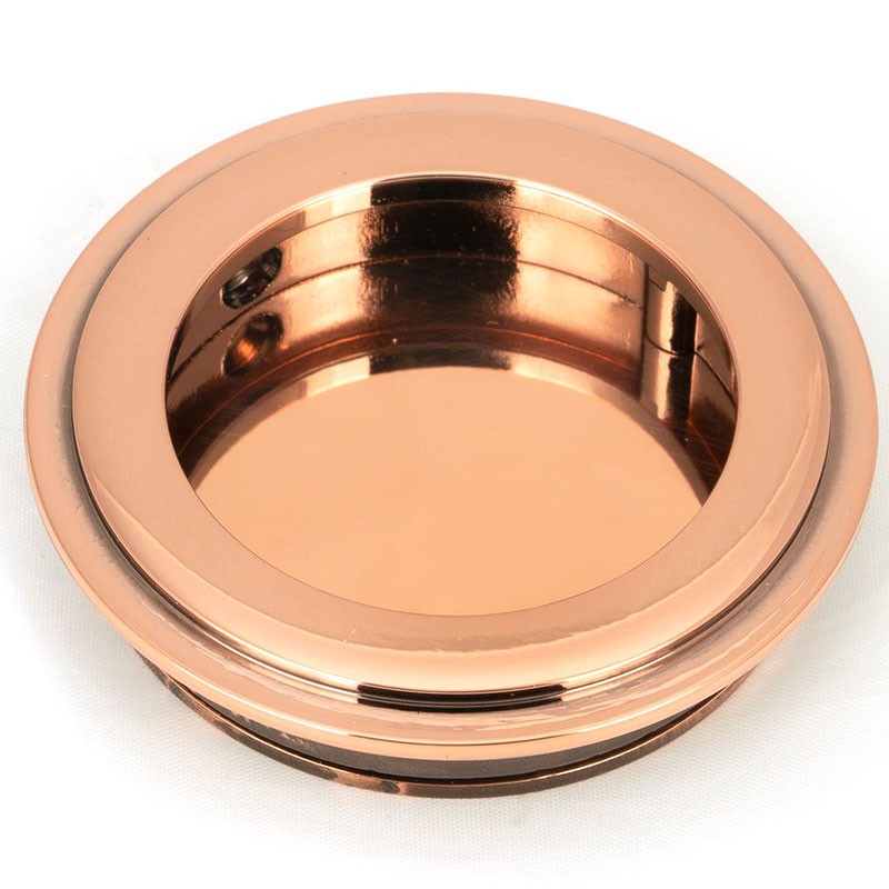 Bronze Art Deco Round Pull - Polished