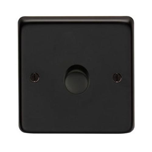 Matt Black Single Dimmer Switch - 400w
