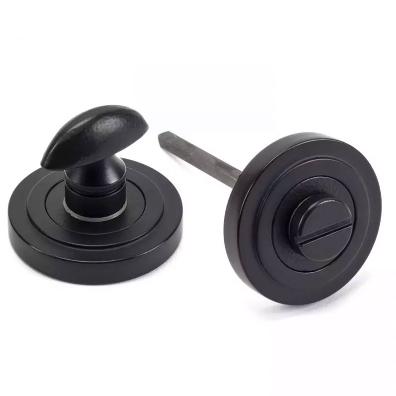 Matt Black Art Deco Bathroom Thumbturn