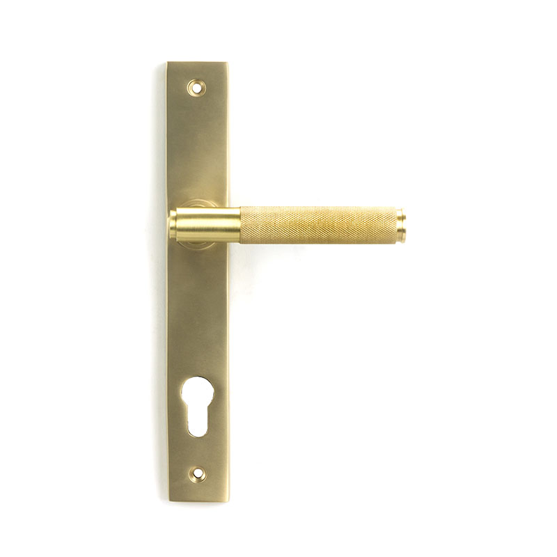 Satin Brass Brompton Slimline Sprung Lever Espagnolette - Satin Brass