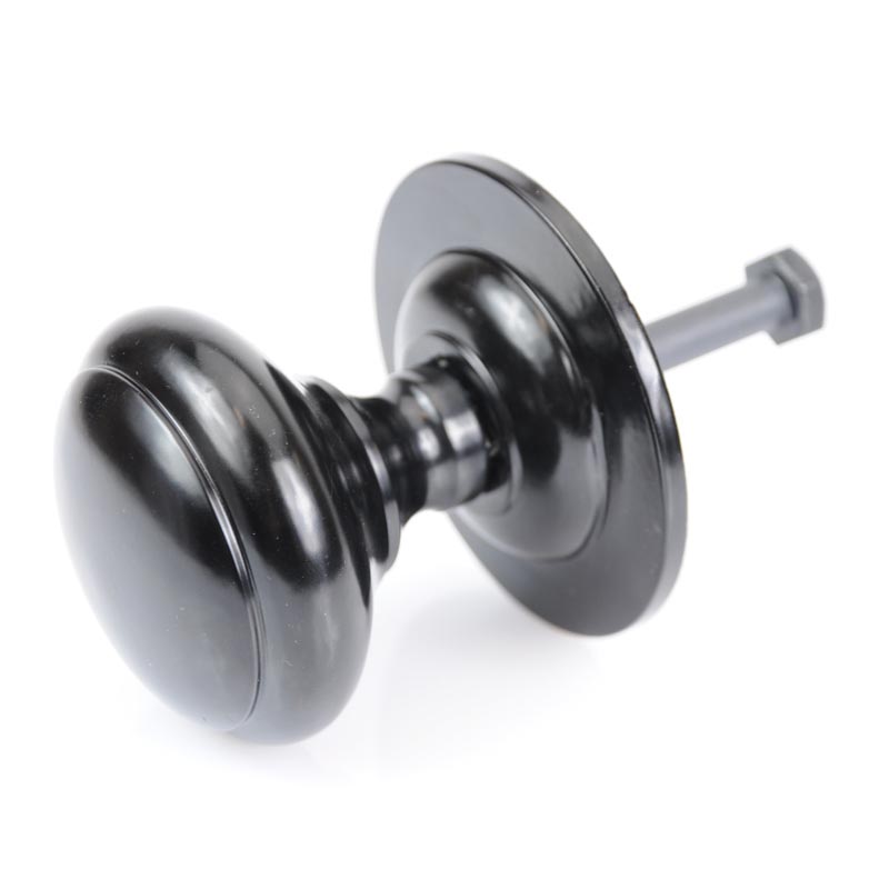 Black Traditional Smith Centre Door Knob