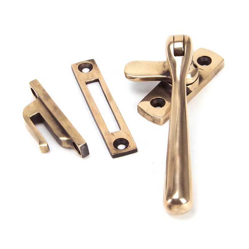 Bronze Locking Newbury Casement Fastener - Polished