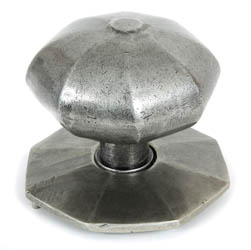 Blacksmith Pewter Patina Octagonal Centre Door Knob - Internal