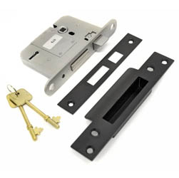 Kirkpatrick 7002 / 7003 British Made Black Heavy Duty 5 Lever Sash Lock