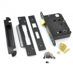 British Standard Bathroom Mortice Lock- Black Finish