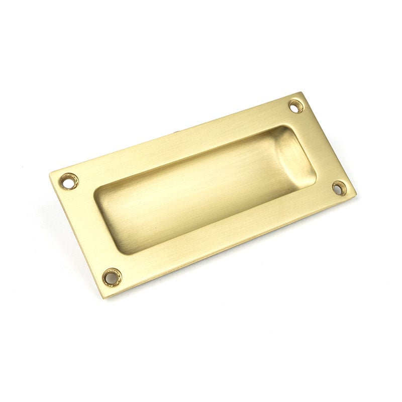 Period Flush Handle Satin Brass Brass Pull Handles Door Furniture